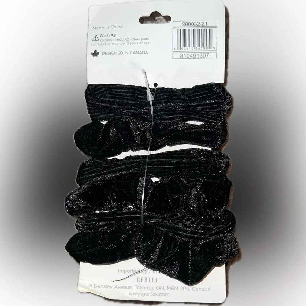 🔴New Sophi Black Velvet Scrunchie 6 Pack Beauty Hair Accessories Ponytail